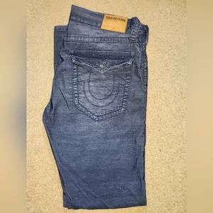 True Religion men's size 34 Corduroy blue